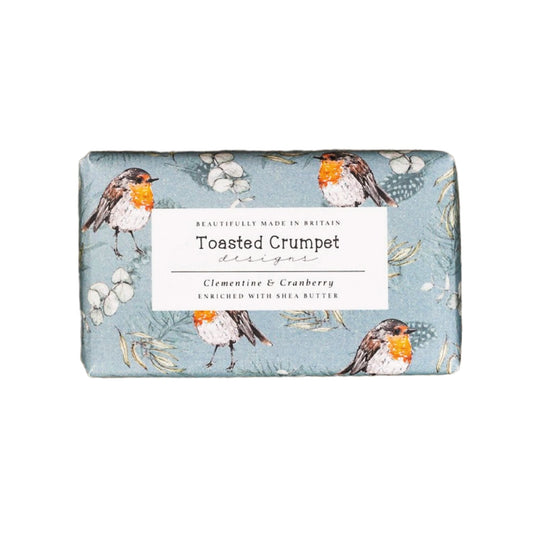 Clementine & Cranberry Soap Bar | Robin & Eucalyptus Blue | 190g